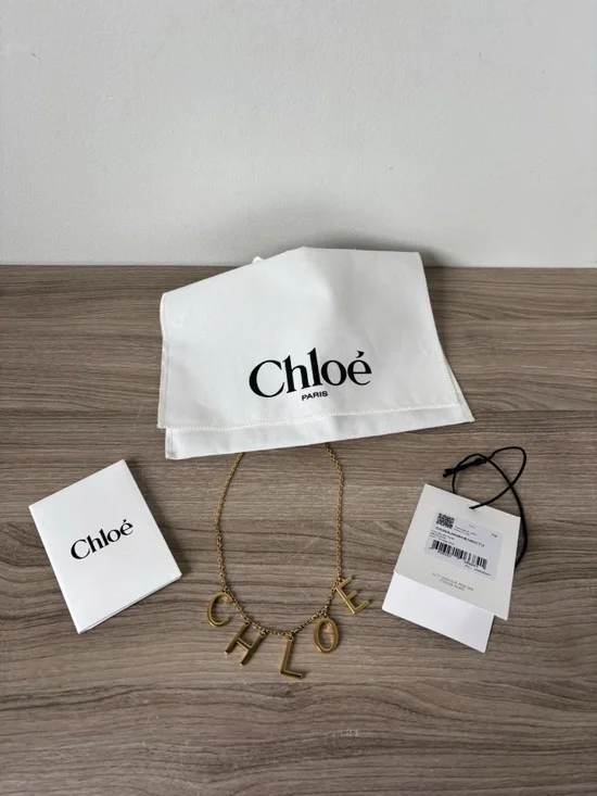 CHLOÉ THE CHLOÉ LETTERS NECKLACE Women's 100% Authentic NEW❤️ - Picture 4 of 10